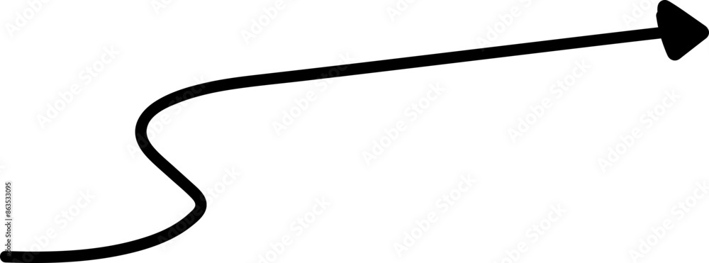 Curved Hand Drawn Arrows Scribble