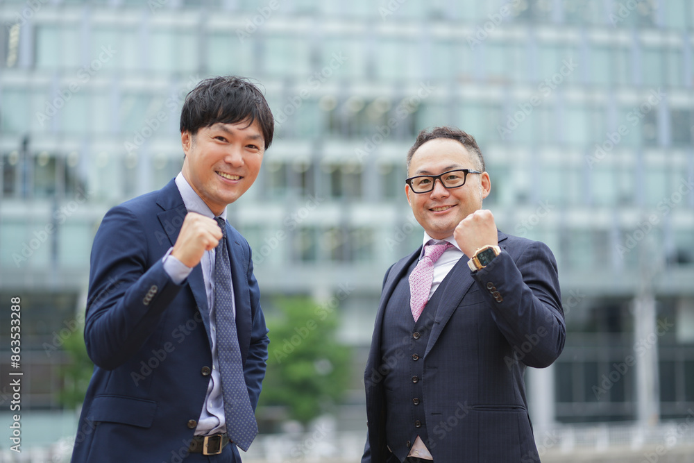 街中のビジネスマン
