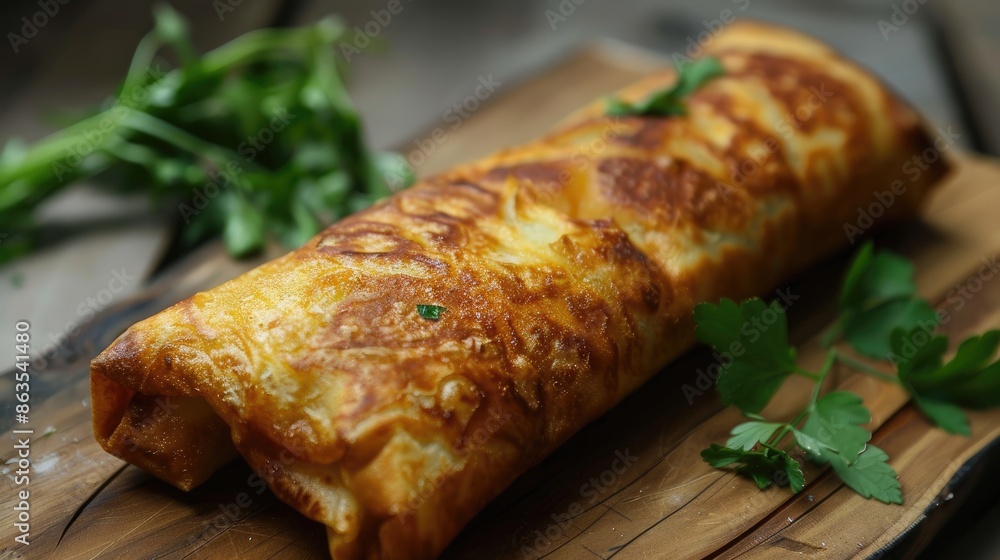 Potato roll made from a single fried potato Potato roll made from a single fried potato