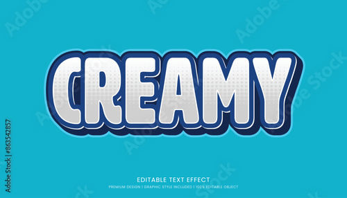 creamy editable food text effect template 3d bold typography style, food logo and fast food brand