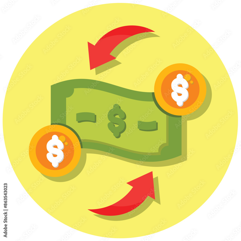 Fototapeta premium Cash Flow Icon