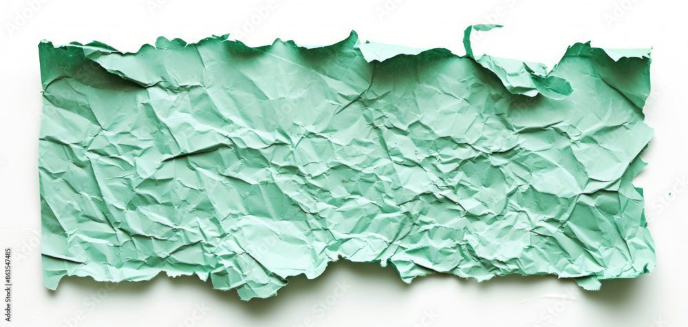Naklejka premium A green paper note, styled with double lines, exhibits a blend of light purple and cyan.