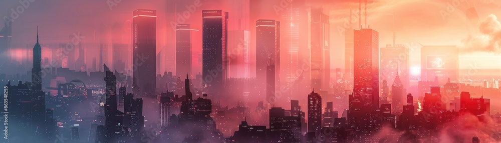Obraz premium Futuristic cityscape