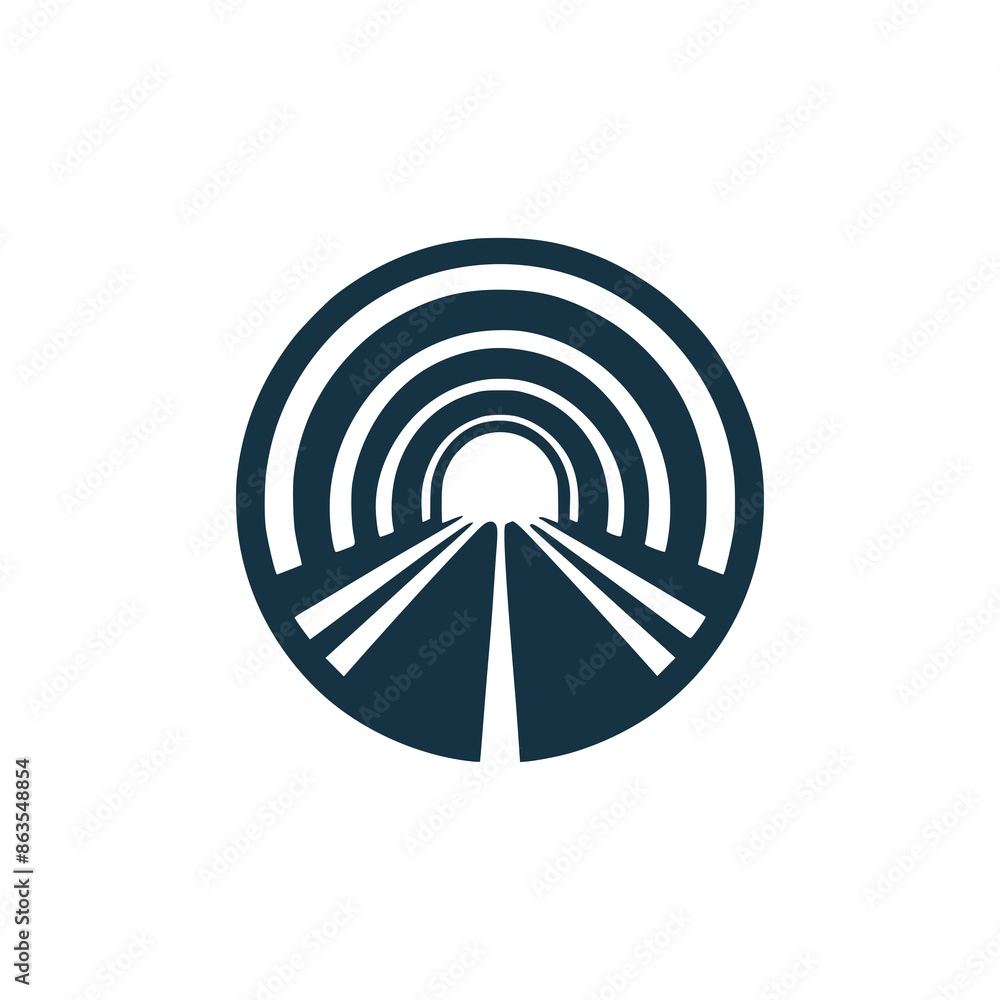 road tunnel logo vector illustration template design road tunnel logo vector illustration template design