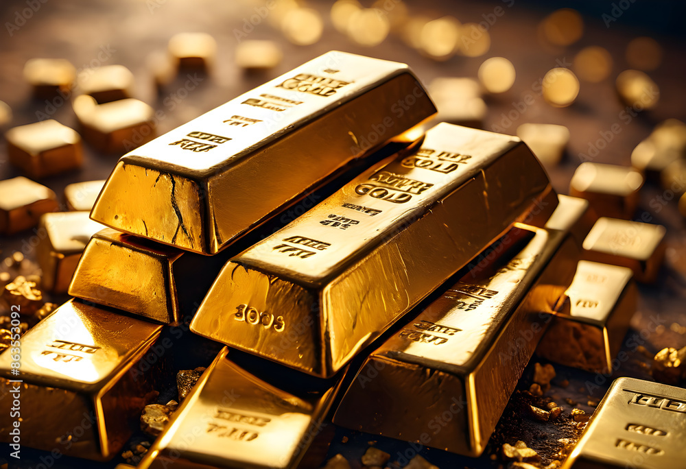 pile of gold bar background banner pile of gold bar background banner