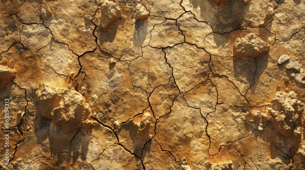 Dry cracked earth drought texture