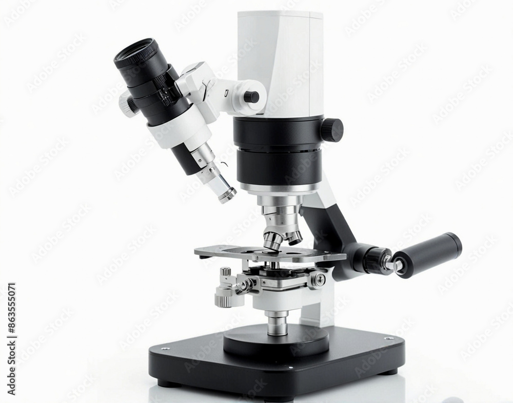 Modern Microscope, isolated on white background Modern Microscope, isolated on white background