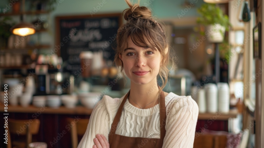 portrait of the owner of a dedicated coffee shop portrait of the owner of a dedicated coffee shop