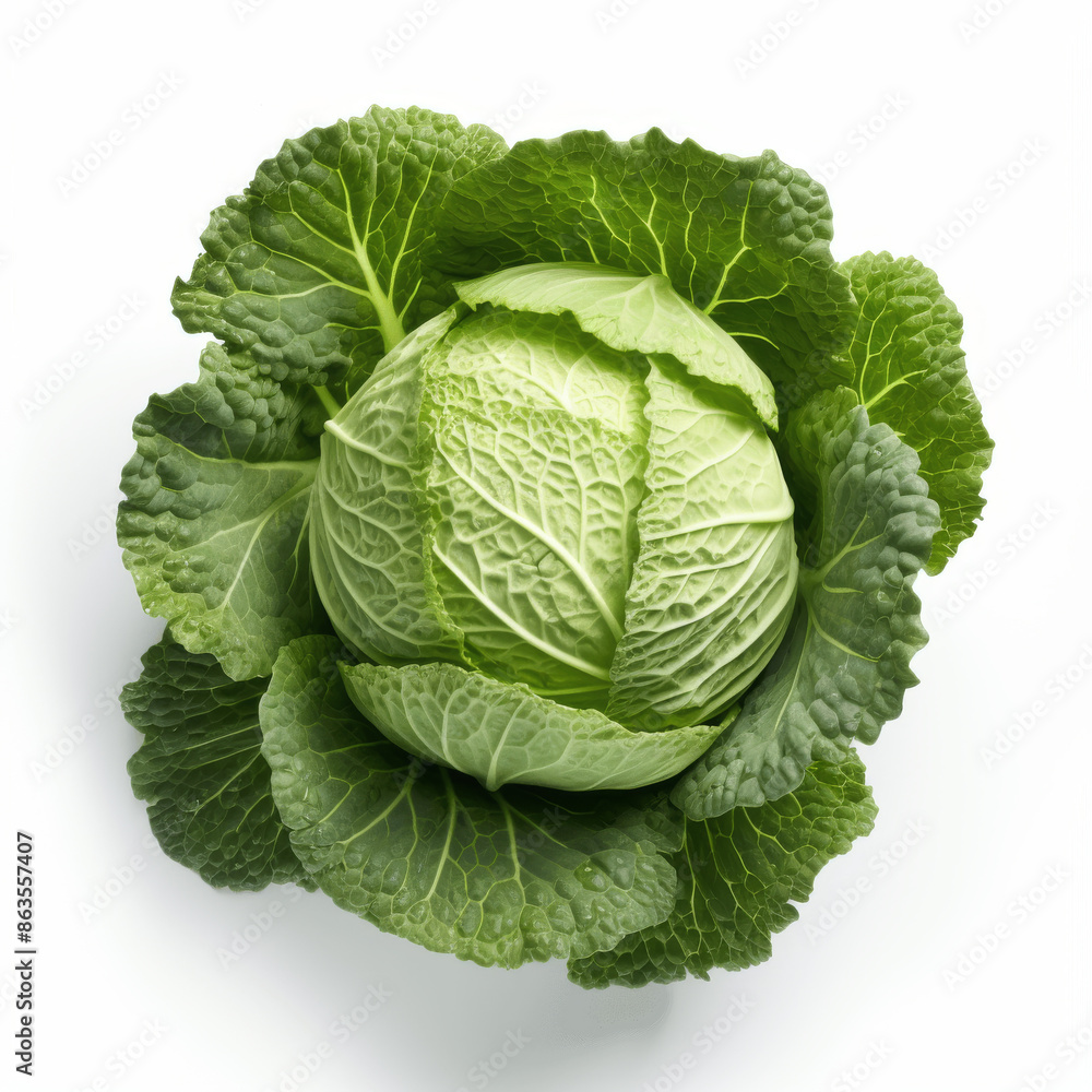 cabbage on white background cabbage on white background