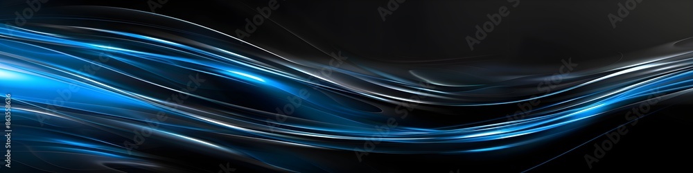 Dark grey black abstract background with blue glowing lines design for social media post, business, advertising event. Modern technology innovation concept background Dark grey black abstract background with blue glowing lines design for social media post, business, advertising event. Modern technology innovation concept background