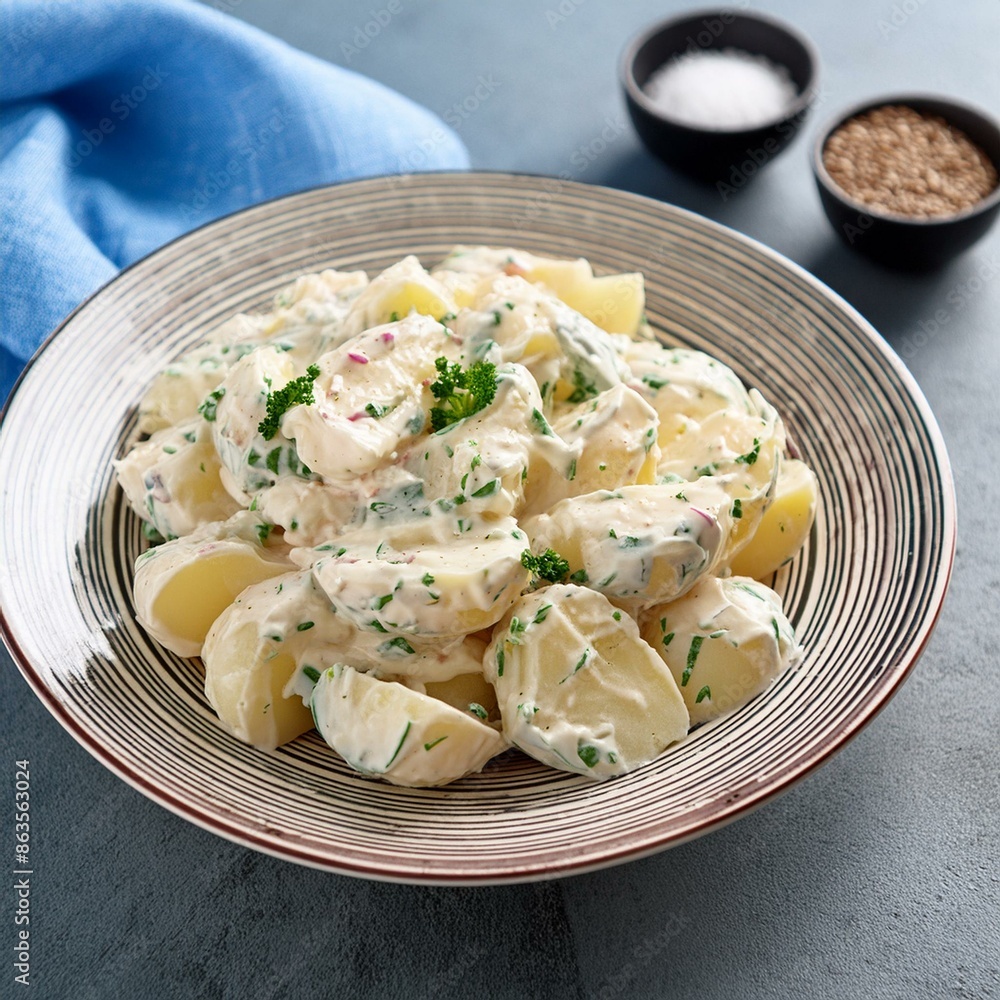 Fresh homemade creamy potato salad Fresh homemade creamy potato salad