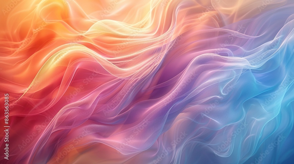 A colorful, abstract painting of a wave with a rainbow in the middle A colorful, abstract painting of a wave with a rainbow in the middle