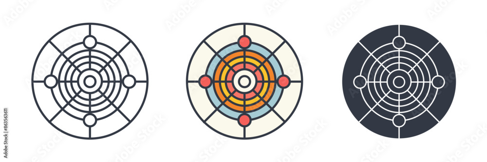Chakra Icon symbol vector illustration isolated on white background Chakra Icon symbol vector illustration isolated on white background