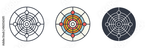 Chakra Icon symbol vector illustration isolated on white background