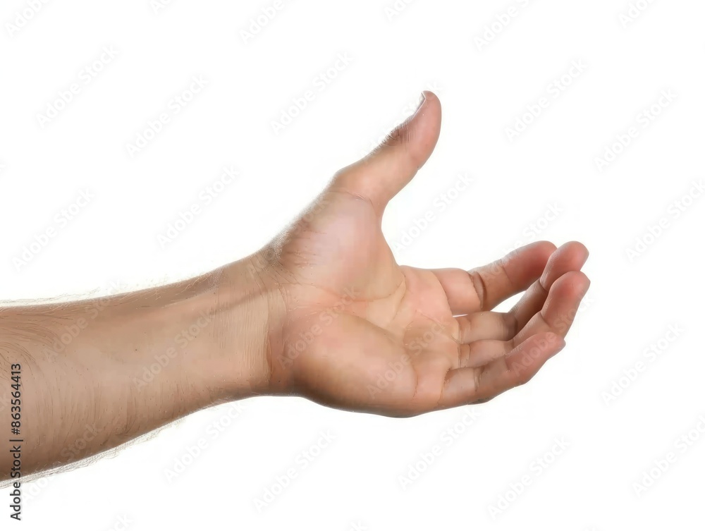 Outstretched Open Hand Isolated on White Outstretched Open Hand Isolated on White