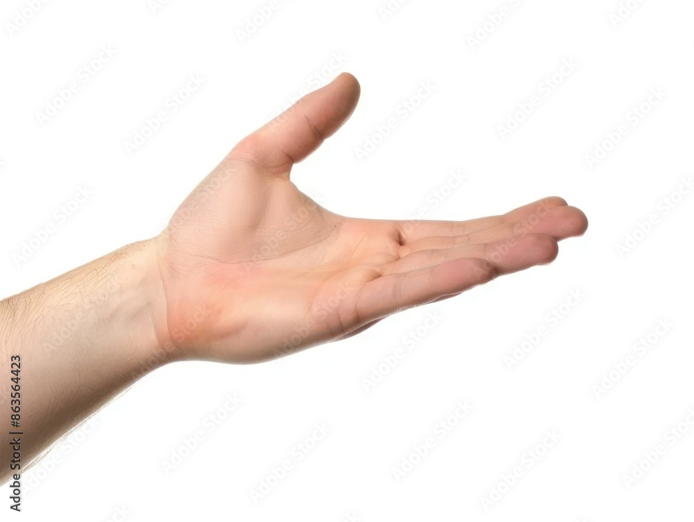 Open Hand Gesture Isolated on White Open Hand Gesture Isolated on White