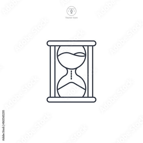 Hourglass Icon symbol vector illustration isolated on white background