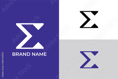 initial letter E minimal elegant logo icon symbol, letter E X negative space logo, letter E X infinity icon logo, letter E arrow icon logo