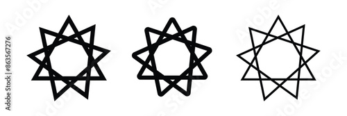 Bahai icon. isolated Bahai icon vector illustration from religion collection. editable sing symbol can be use for web site and mobile app on white background.