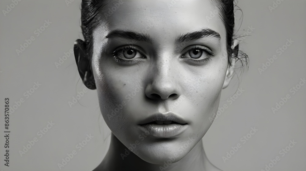 Fototapeta premium Combination of facial features portrait