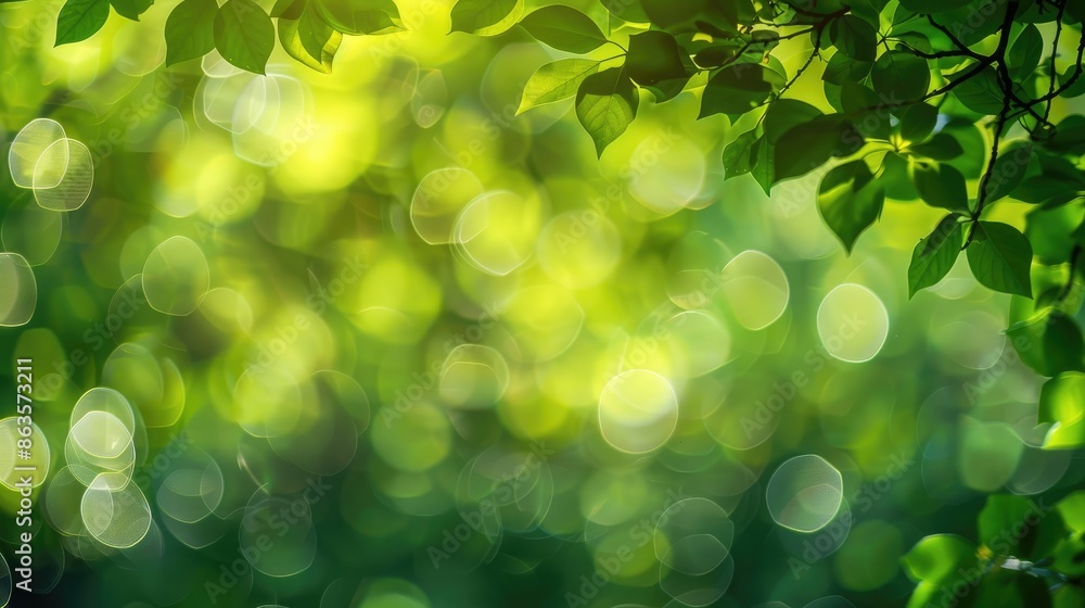 Fototapeta premium Vibrant green bokeh