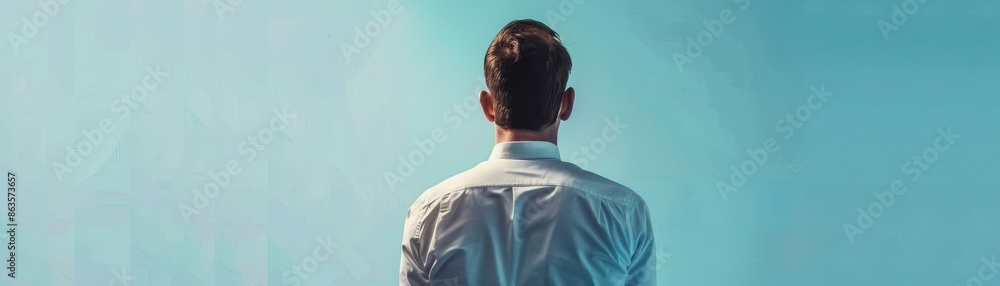 man standing on solid background man standing on solid background
