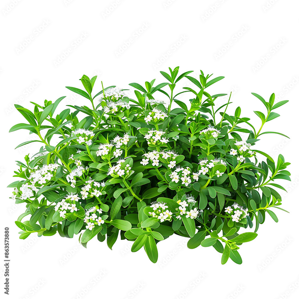Obraz premium Iberis Sempervirens Bush with Clear Background