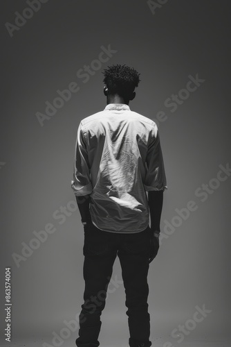 man standing on solid background © Media Srock