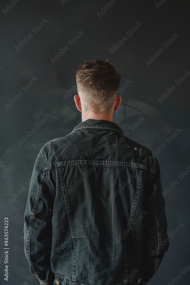 man standing on solid background man standing on solid background