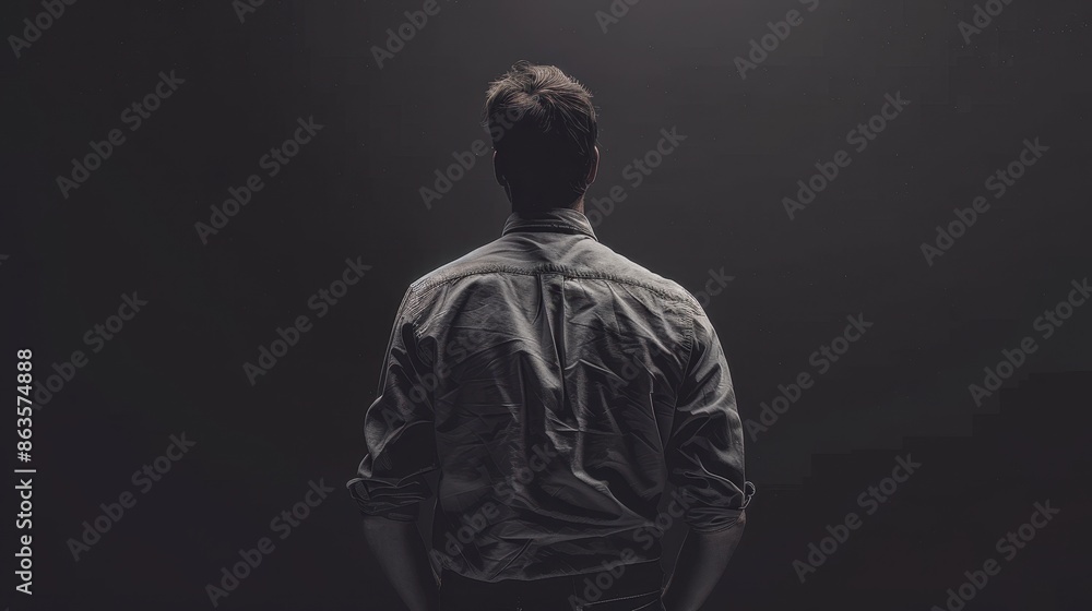 man standing on solid background man standing on solid background