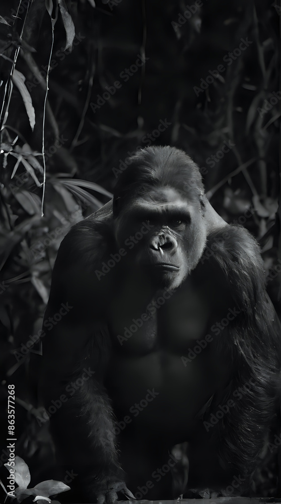 a sitting on a log in the jungle with a bush behind him a sitting on a log in the jungle with a bush behind him