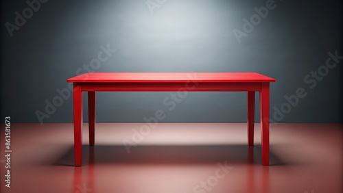 Red table isolated on background, red, table, isolated,background, furniture, modern, design, interior, decor, minimalistic, simple
