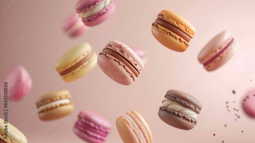 Flight of Fancy Whimsical Macarons Soaring in a Rainbow Sky A Deliciously Stylish Image of Elegance and Indulgence Flight of Fancy Whimsical Macarons Soaring in a Rainbow Sky A Deliciously Stylish Image of Elegance and Indulgence