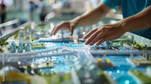 Revolutionizing Coastal Living Innovative Desalination Plant in Miniature Cityscape