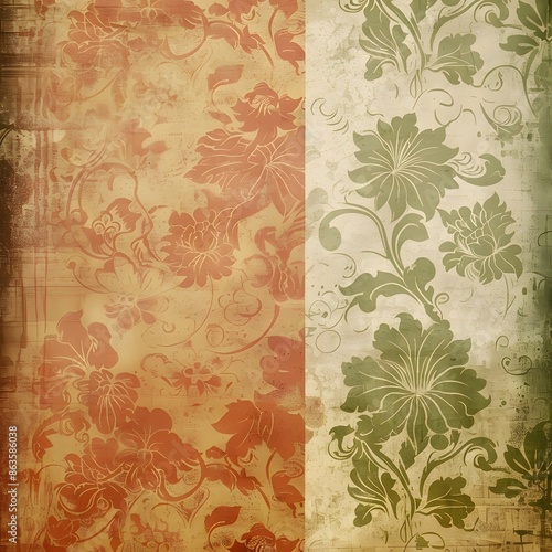 Two color flower pattern background
