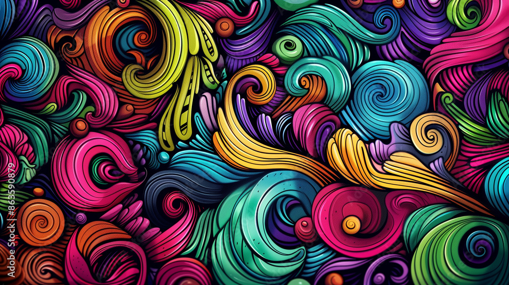 Colorful abstract doodle background Colorful abstract doodle background