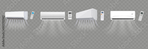 Abstract light blowing effect from air conditioner, air purifier or humidifier. Air conditioner with cold wind effect. Wind Wave Effect.