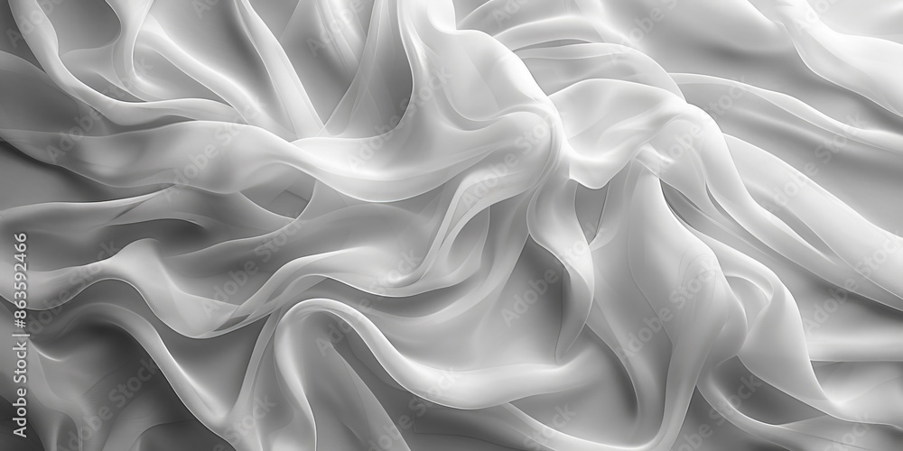 Fototapeta premium silk white folds Elegant material fold smooth soft softness wave sensual sexual abstract background textile clothing drape calm wrinkle fabric macro dress affectionate texture colours 