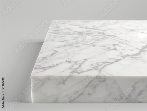 Polished Precision: Carrara Marble Slab Edge - Thickness and Glossy Finish - Suited for Premium Interiors