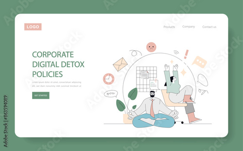 Digital Detox. Flat Vector Illustration