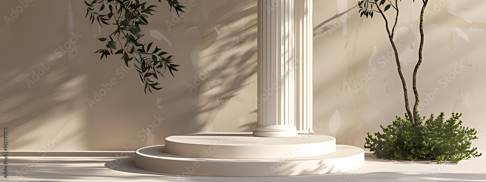 Background podium column 3d roman luxury greek white ancient display product classic. Podium platform background column pillar stage minimal stand beauty design greece render scene plant cosmetic rome Background podium column 3d roman luxury greek white ancient display product classic. Podium platform background column pillar stage minimal stand beauty design greece render scene plant cosmetic rome