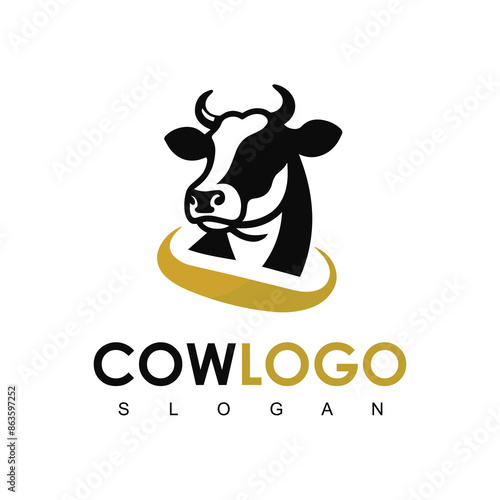 Cow Logo. Premium Cow farm product logo design vector. Vintage Cattle Angus Beef logo