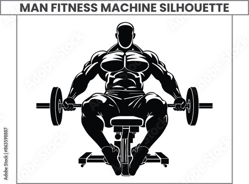 Sport man exercises in gym on fitness Phil heath's tricep dips machine silhouette Multifunctional gym equipment vector Pressure for chest, legs, arms, and shoulders. Pulldown,  Workout, Exercise, Gym