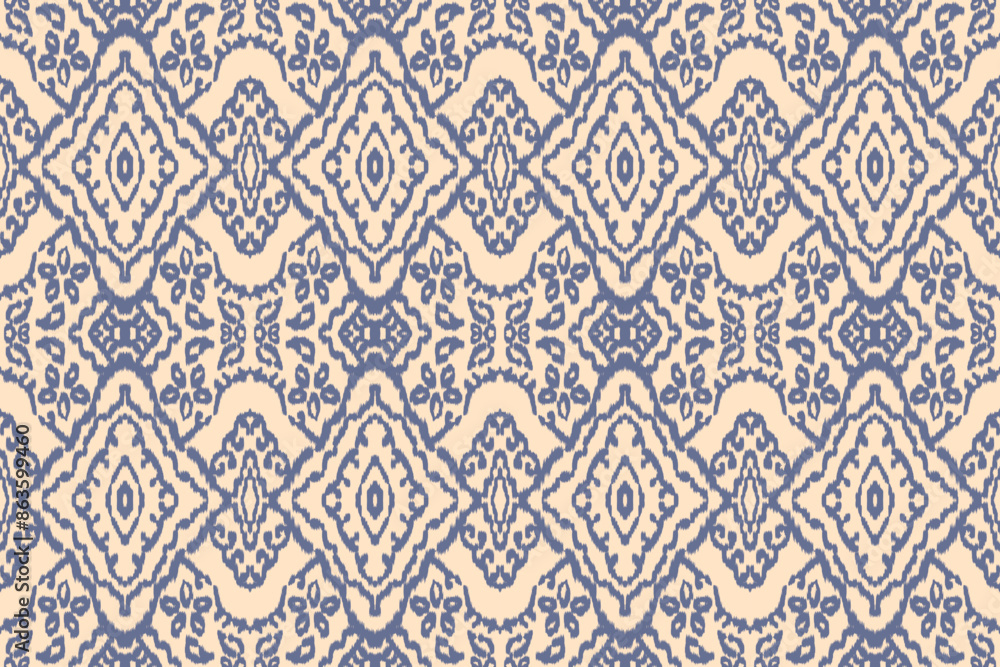 Seamless pattern ethnic design, ikat seamless pattern, ikat art. beautiful hand drawn Design for textile and printin gethnic pattern.beautiful pattern. folk embroidery,bohemian style, abstract art	