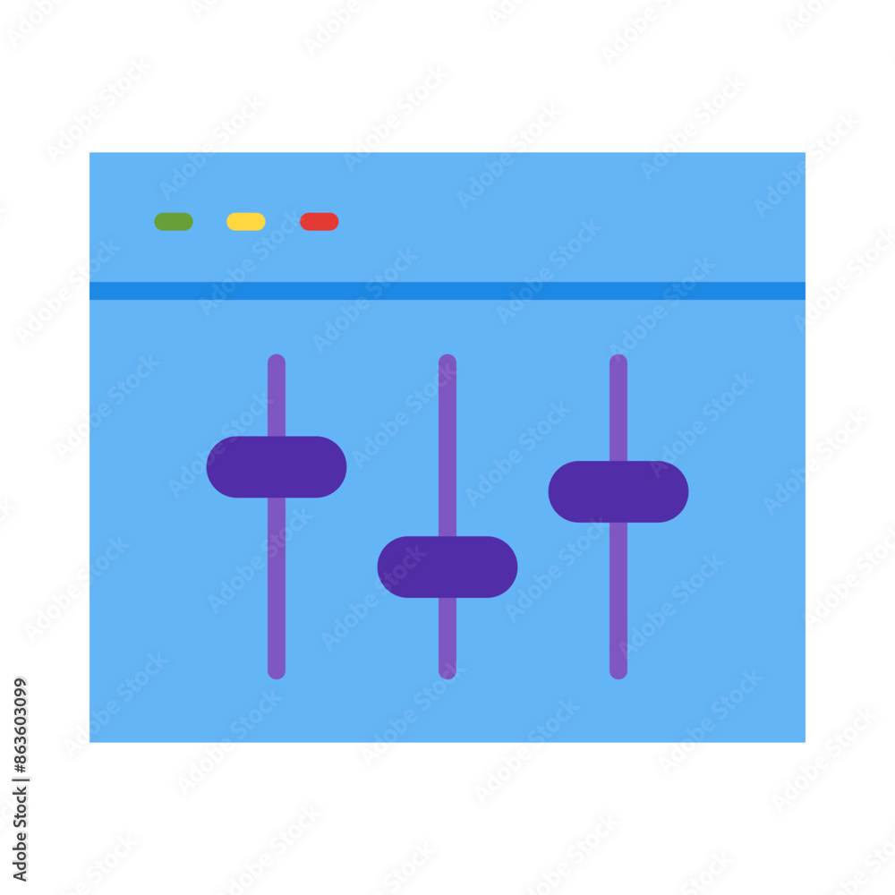 Equalizer Flat Icon Design Equalizer Flat Icon Design