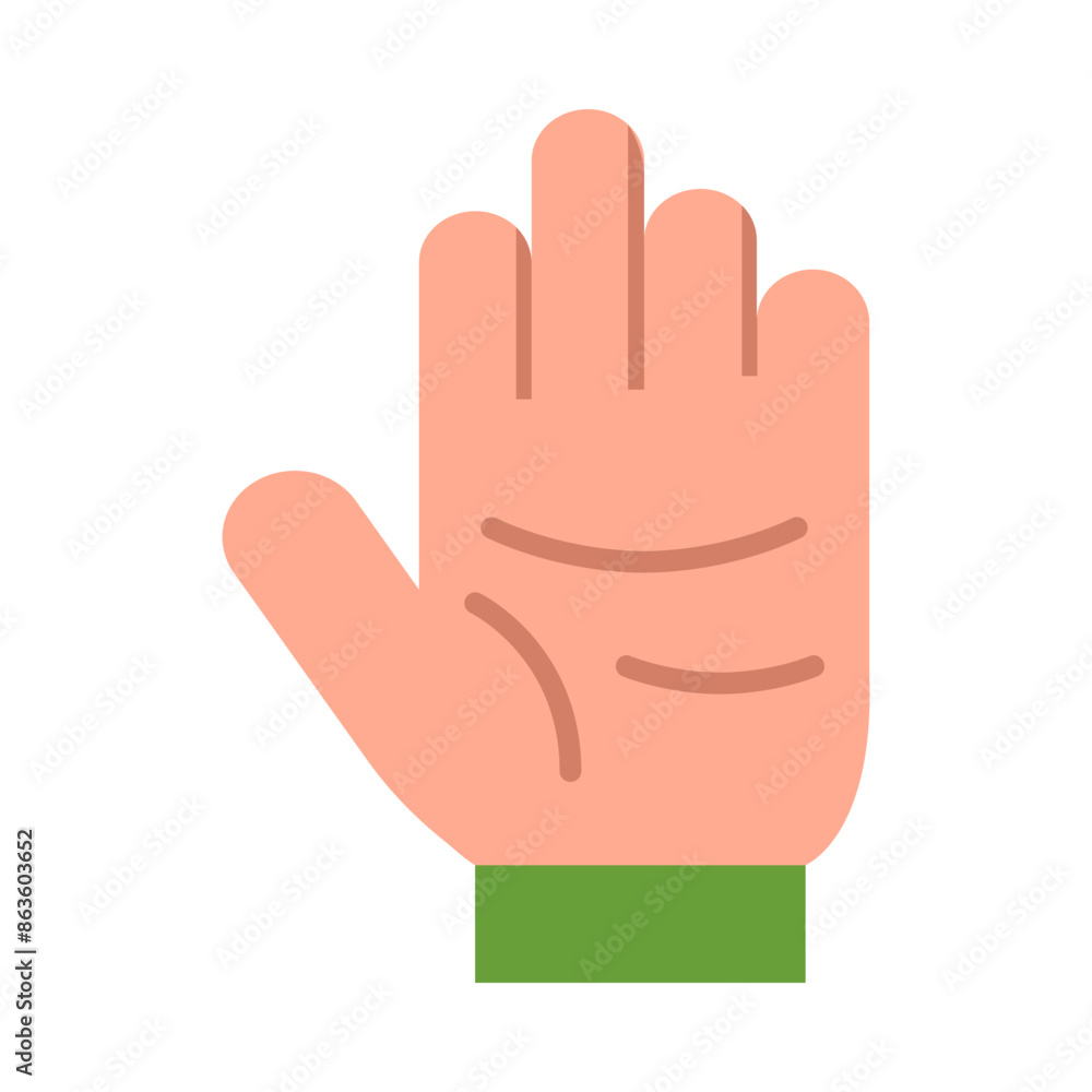 Hand Flat Icon Design Hand Flat Icon Design