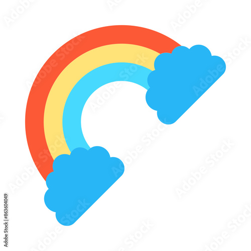 Rainbow Flat Icon Design