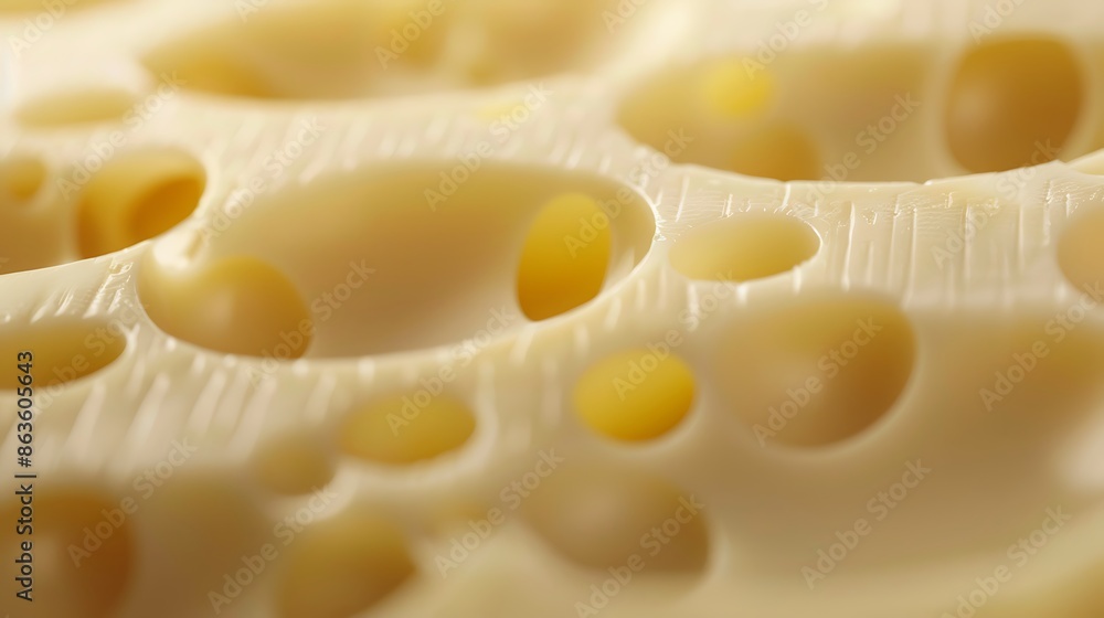 Close-up of Swiss Cheese Texture Close-up of Swiss Cheese Texture