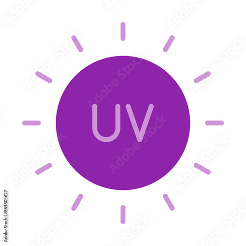 Ultraviolet Flat Icon Design