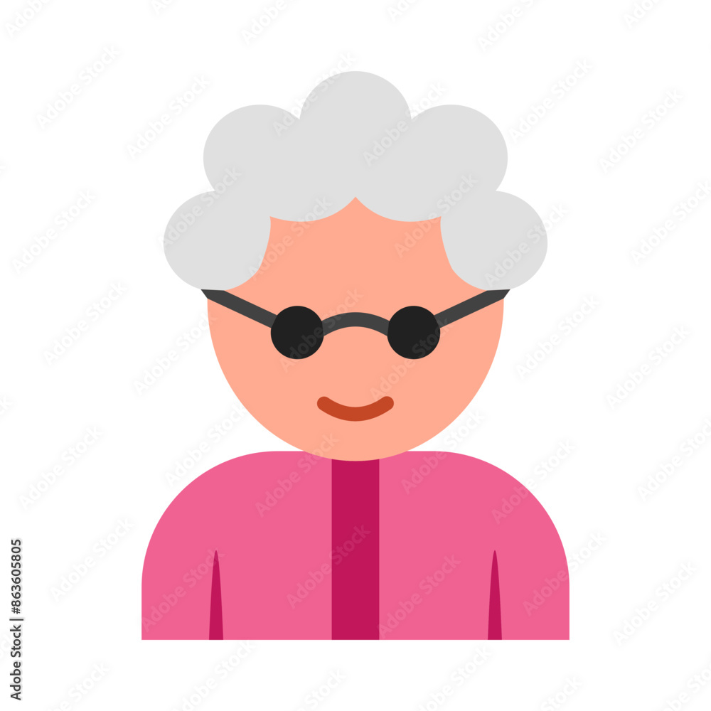 Obraz premium Grandmother Flat Icon Design